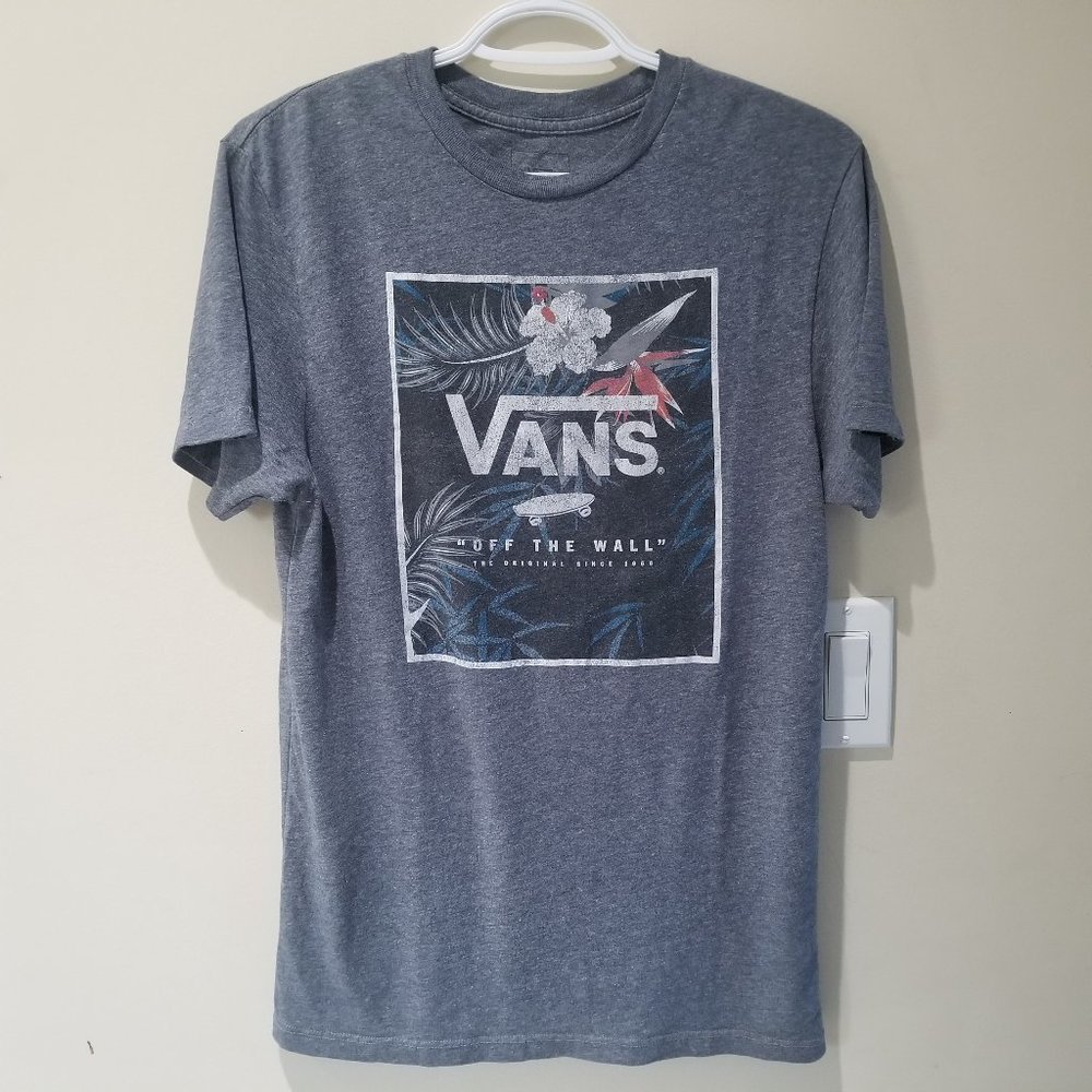 Men's Vans Gray Short Sleeve T-Shirt Size Small - Picture 1 of 9